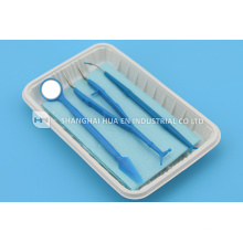 Disposable blue dental instruments kit